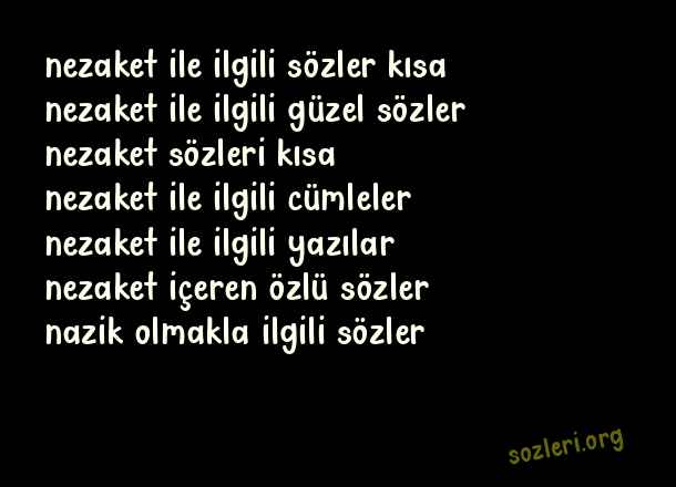 Nezaket