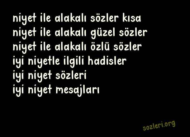 Niyet