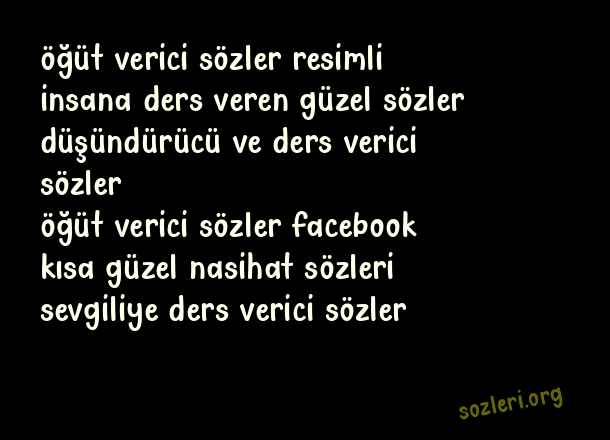 Öğüt Veren Sözler