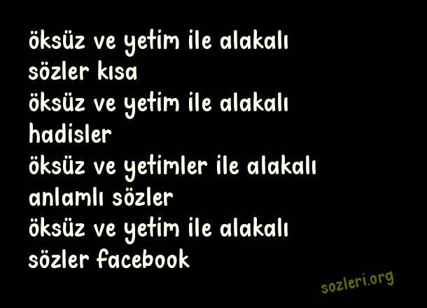 Öksüz Ve Yetim