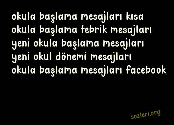 Okula Başlama