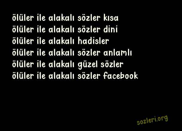 Ölüler
