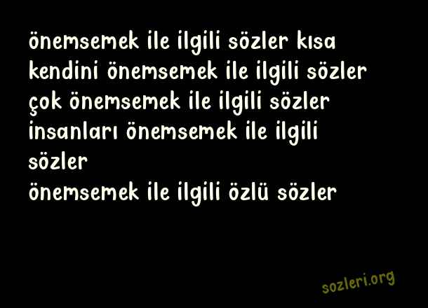 Önemsemek