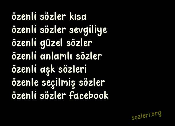Özenli Sözler