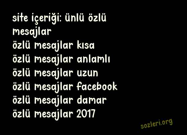 Özlü Mesajlar