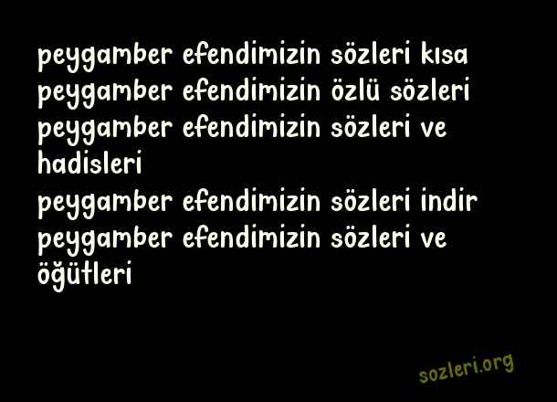 Peygamber Efendimizin