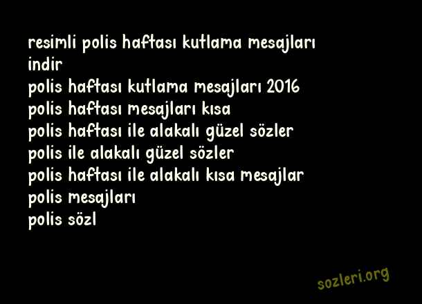 Polis Haftası Kutlama