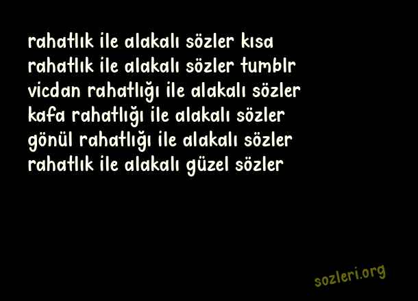 Rahatlık