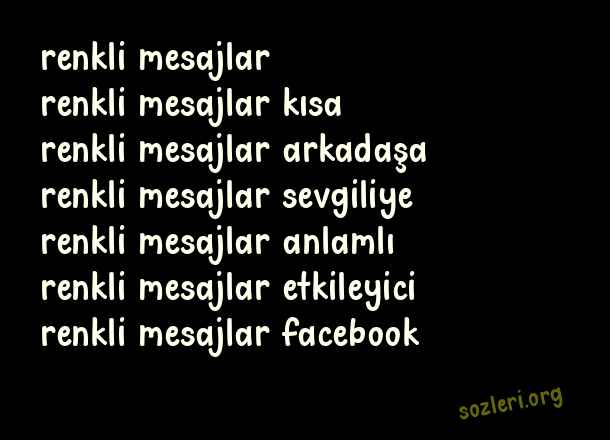 Renkli Mesajlar