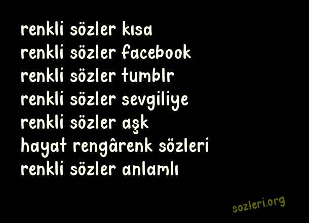 Renkli Sözler