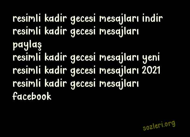 Resimli Kadir Gecesi