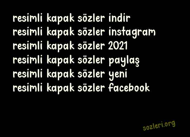 Resimli Kapak Sözler
