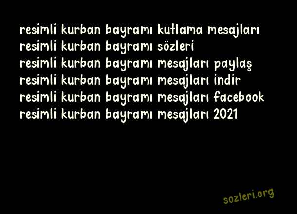 Resimli Kurban Bayramı