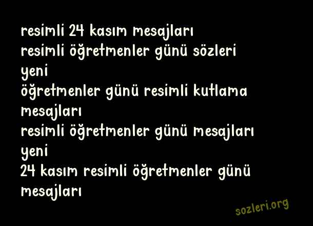 Resimli Öğretmenler Günü