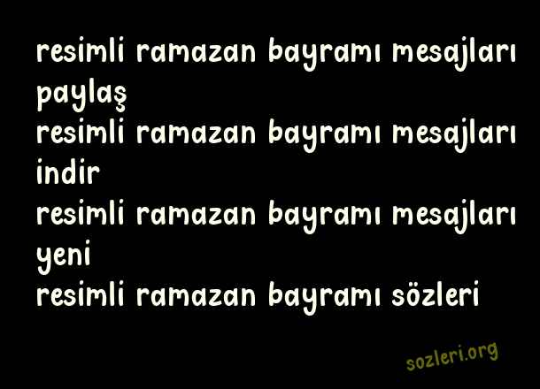 Resimli Ramazan Bayramı Kutlama