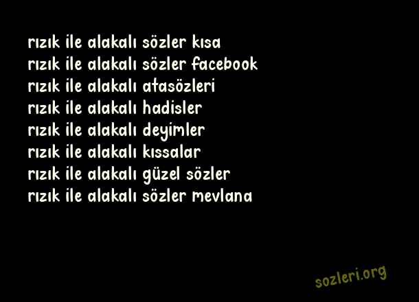 Rızık
