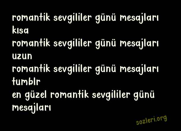 Romantik Sevgililer Günü