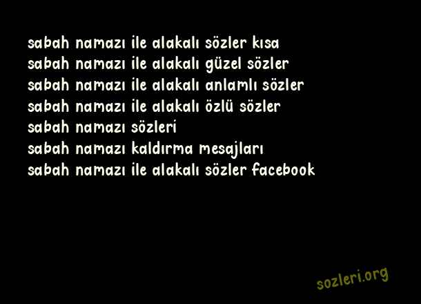 Sabah Namazı