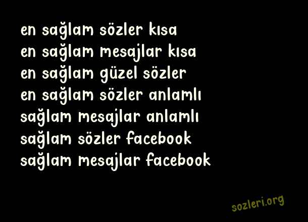 Sağlam Sözler