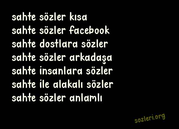 Sahte Sözler