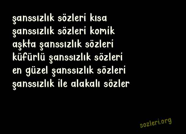 Şanssızlık