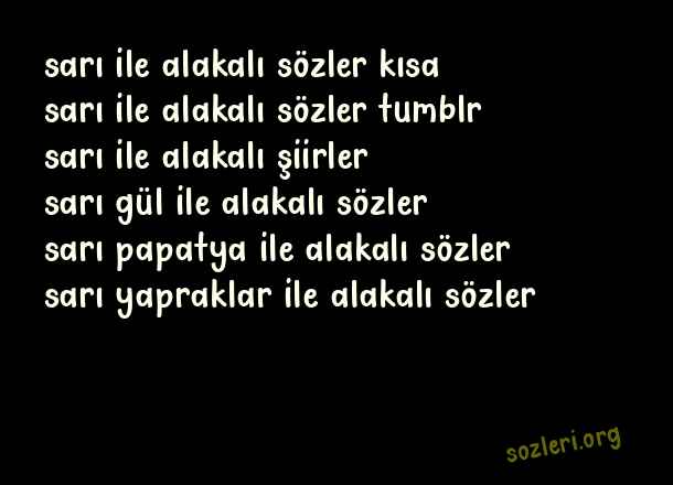 Sarı