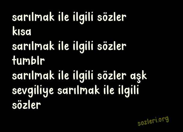 Sarılmak