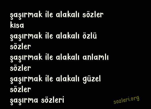Şaşırmak