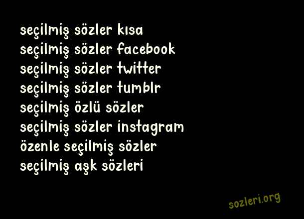 Seçilmiş Sözler