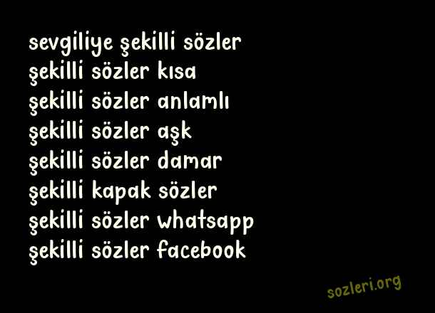 Şekilli Sözler