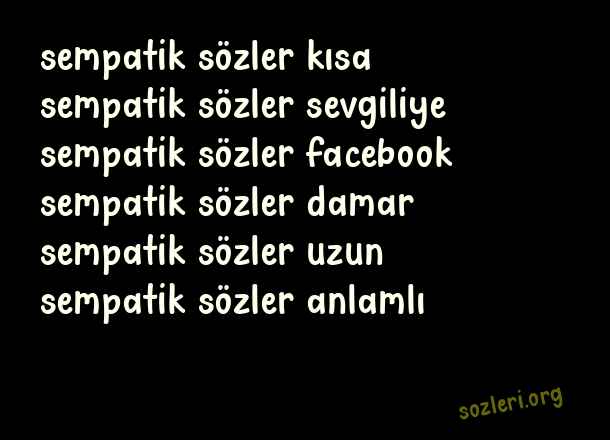 Sempatik Sözler