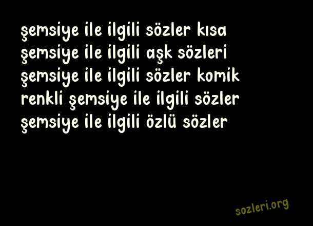 Şemsiye