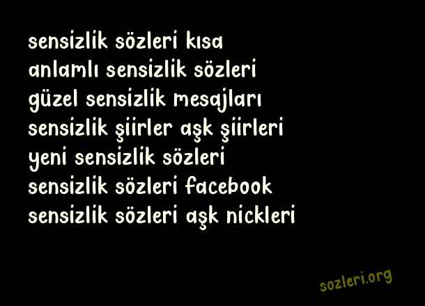 Sensizlik