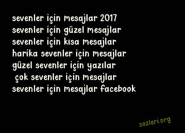 Sevenler İçin Mesajlar