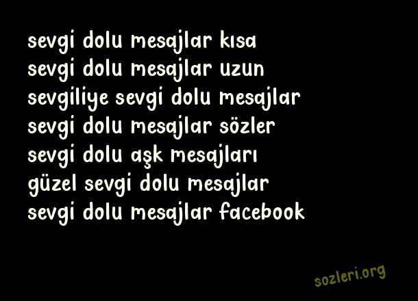 Sevgi Dolu Mesajlar