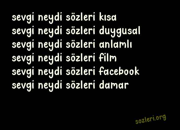 Sevgi Neydi