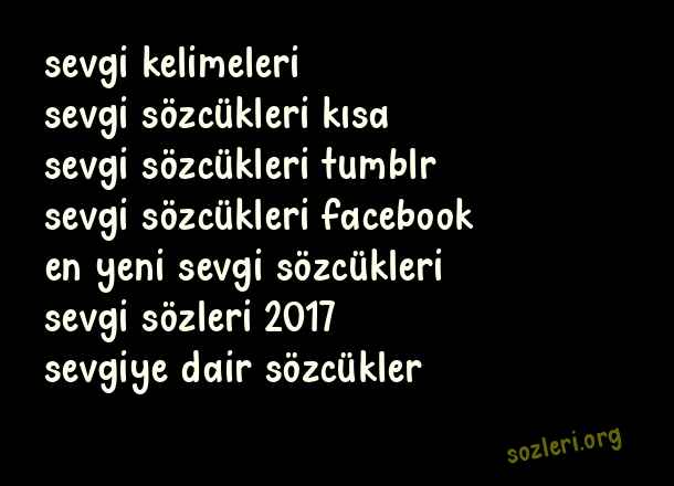 Sevgi Sözcükleri