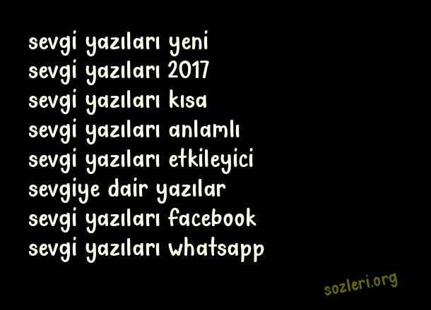 Sevgi Yazıları