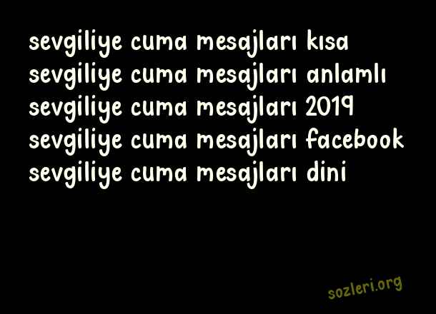 Sevgiliye Cuma