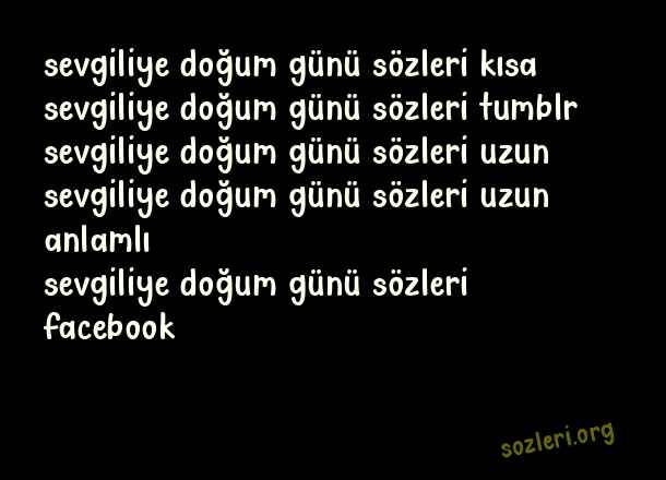 Sevgiliye Doğum Günü