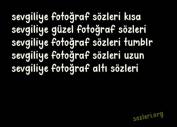 Sevgiliye Fotoğraf