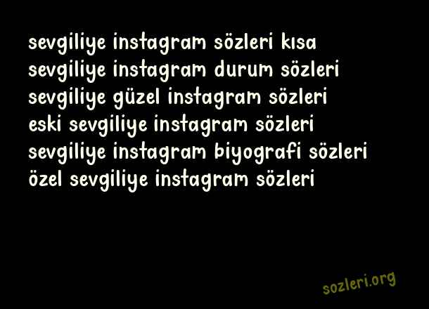 Sevgiliye İnstagram