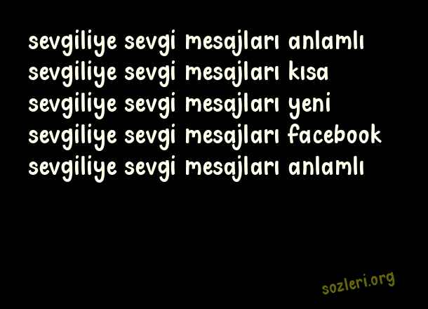 Sevgiliye Sevgi