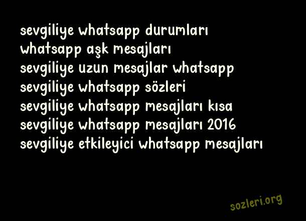 Sevgiliye Whatsapp