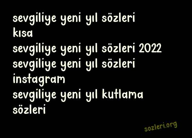 Sevgiliye Yeni Yıl