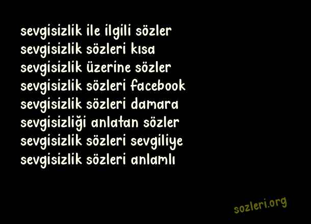 Sevgisizlik