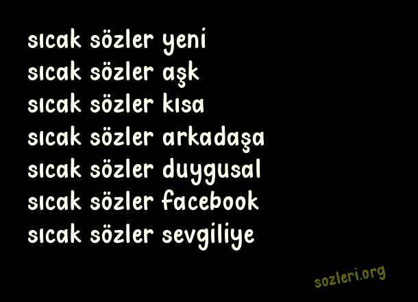 Sıcak Sözler