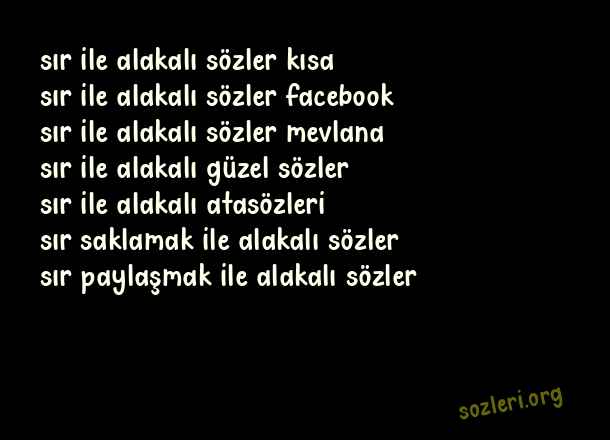 Sır