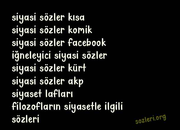 Siyasi Sözler