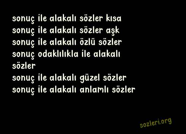 Sonuç